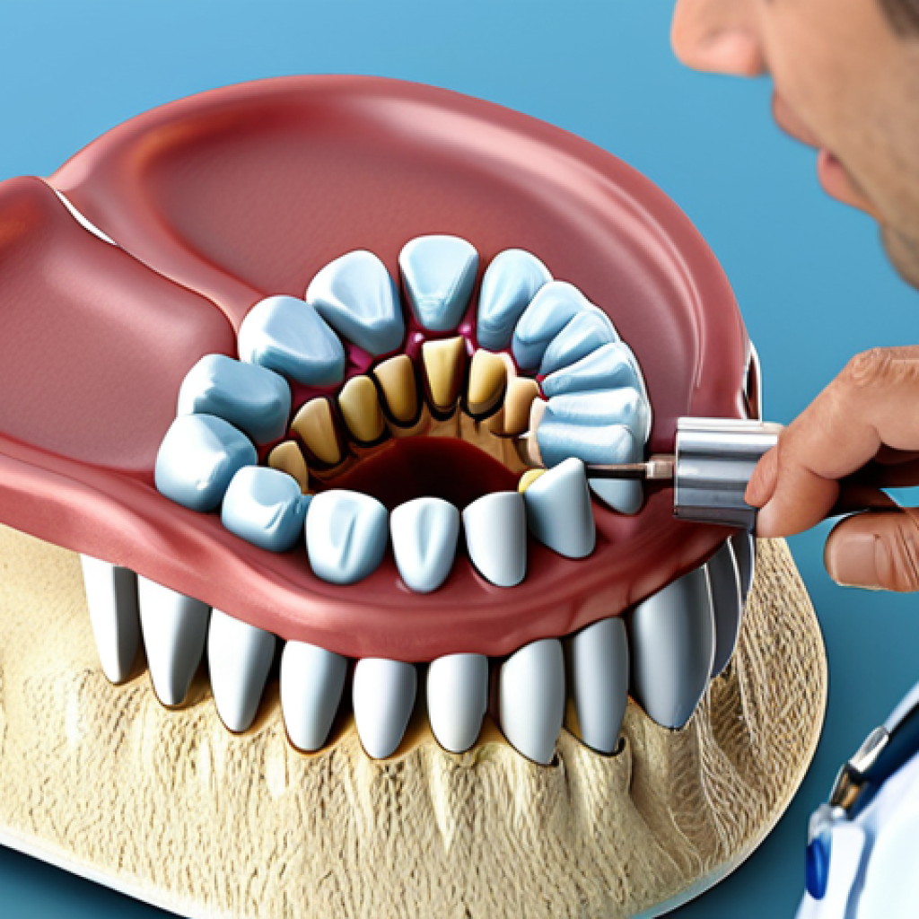 임플란트와 브릿지의 차이점 - Implant Explanation**

"A detailed diagram illustrating the process of dental implant placement, sho...