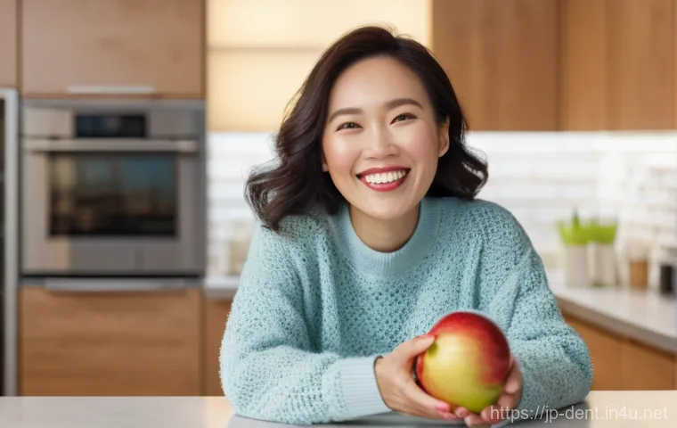 임플란트와 부분 틀니의 차이 - Image Prompt 1: The Joy of a Crispy Bite**