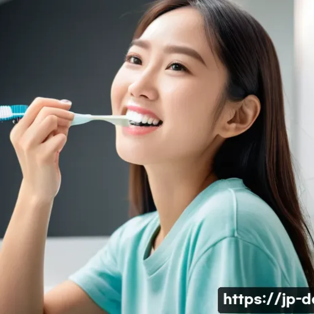 구취 원인과 제거 방법 - **Prompt:** A young Japanese woman in her late 20s, dressed in comfortable loungewear (shorts and a ...