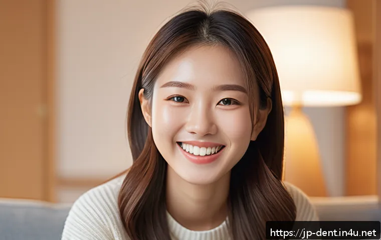 치아교정 전후 변화 과정 - A cheerful young Japanese woman smiling confidently after orthodontic treatment, showing perfectly a...