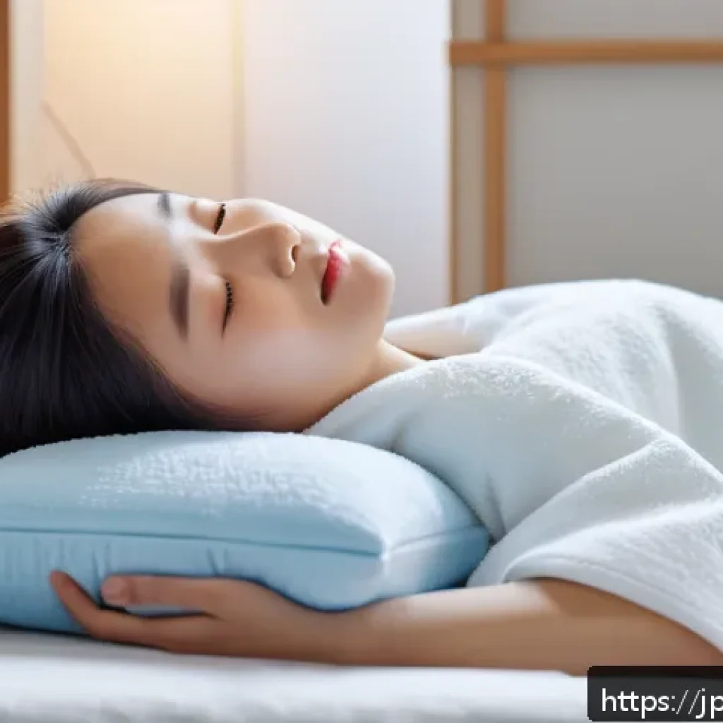 사랑니 발치 후 주의사항 - A detailed, realistic scene of a young Japanese woman resting calmly at home after tooth extraction,...
